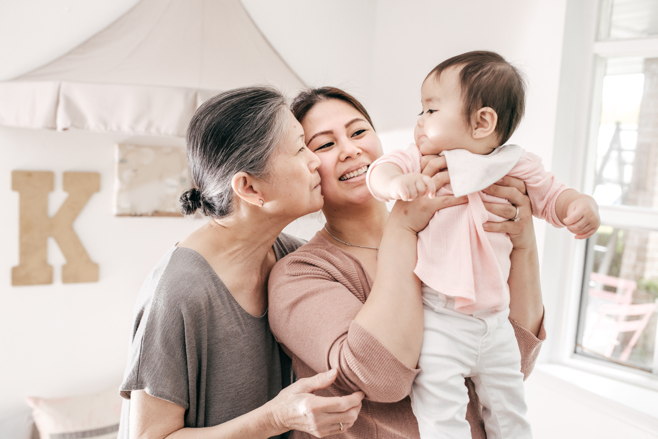 Grandmother with daughter and granddaughter
